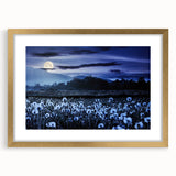 Moonlit Field of Dandelions – Tranquil Celestial Wall Art for Home