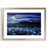 Moonlit Field of Dandelions – Tranquil Celestial Wall Art for Home
