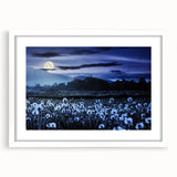 Moonlit Field of Dandelions – Tranquil Celestial Wall Art for Home