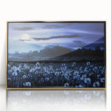 Moonlit Field of Dandelions – Tranquil Celestial Wall Art for Home