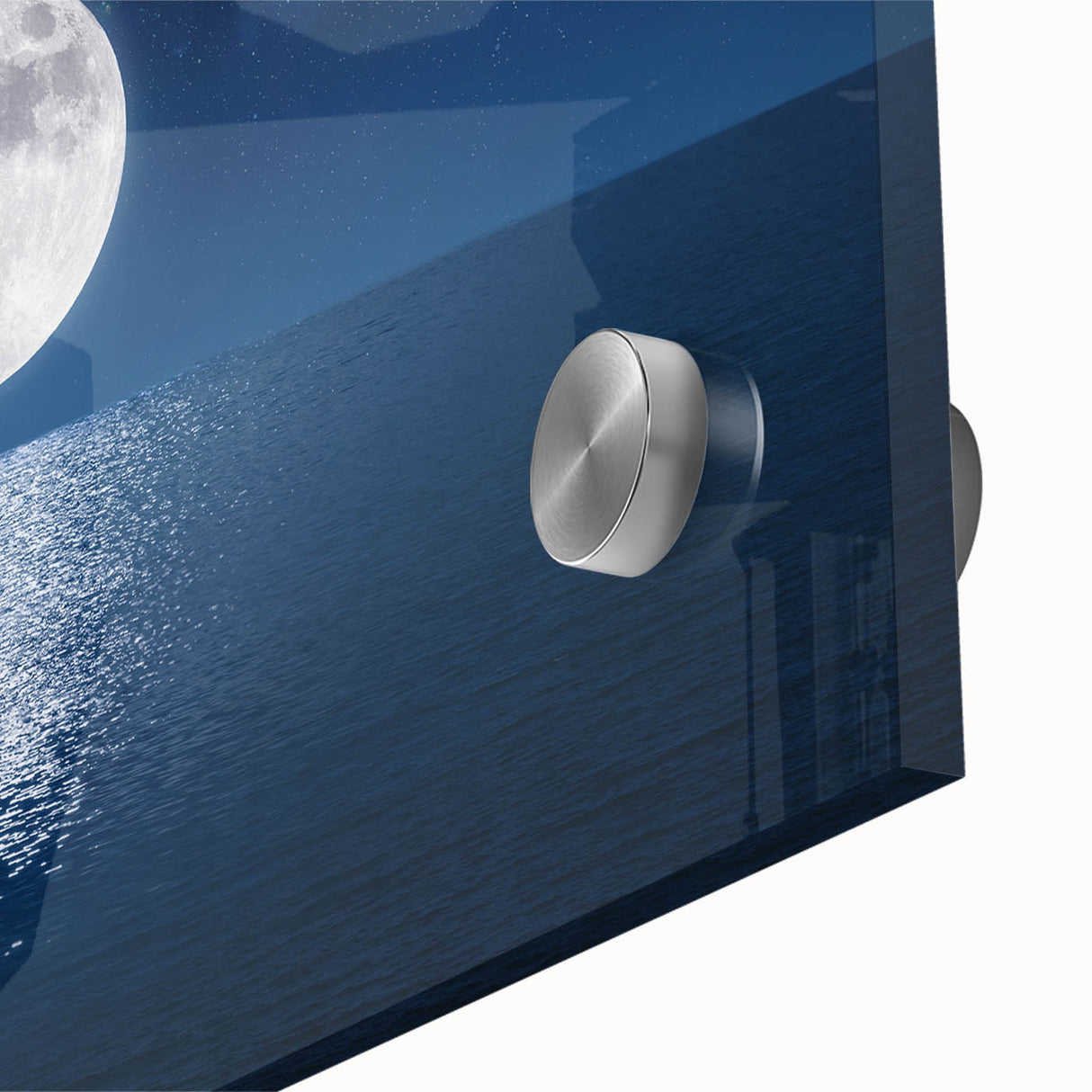 Moon Over Calm Ocean – Peaceful Celestial Wall Art for Home Decor
