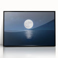 Moon Over Calm Ocean – Peaceful Celestial Wall Art for Home Decor