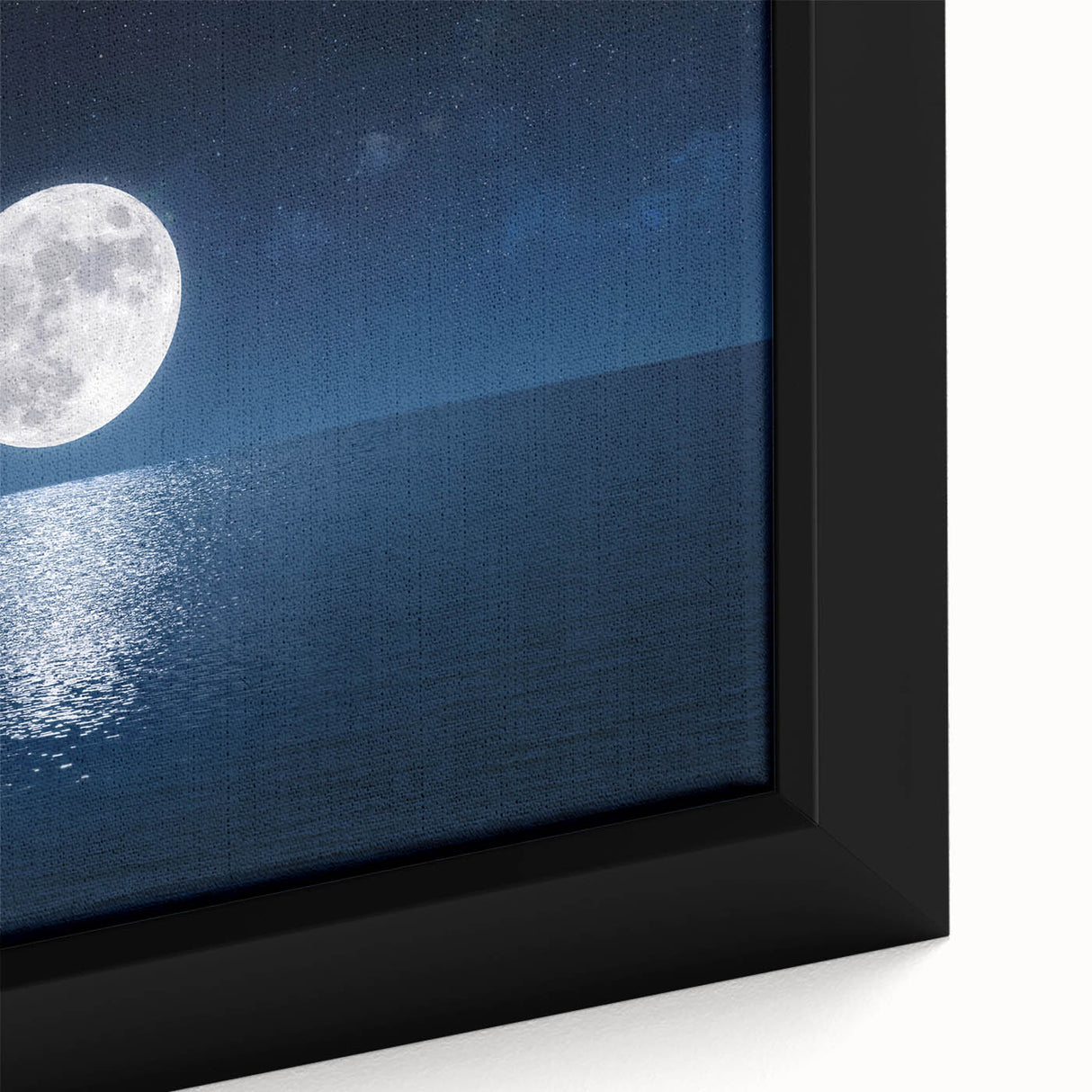 Moon Over Calm Ocean – Peaceful Celestial Wall Art for Home Decor