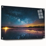 Milky Way Reflections Over Lake | Space Canvas Prints | Night Sky Art