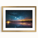 Milky Way Reflections Over Lake | Space Canvas Prints | Night Sky Art