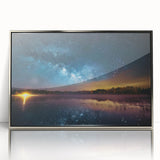 Milky Way Reflections Over Lake | Space Canvas Prints | Night Sky Art