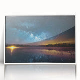 Milky Way Reflections Over Lake | Space Canvas Prints | Night Sky Art