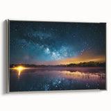 Milky Way Reflections Over Lake | Space Canvas Prints | Night Sky Art