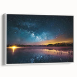 Milky Way Reflections Over Lake | Space Canvas Prints | Night Sky Art
