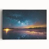 Milky Way Reflections Over Lake | Space Canvas Prints | Night Sky Art
