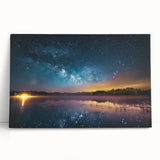 Milky Way Reflections Over Lake | Space Canvas Prints | Night Sky Art
