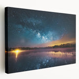 Milky Way Reflections Over Lake | Space Canvas Prints | Night Sky Art