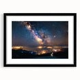 Milky Way Over City Lights | Space Canvas Prints | Night Sky Wall Art