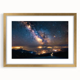 Milky Way Over City Lights | Space Canvas Prints | Night Sky Wall Art