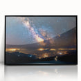 Milky Way Over City Lights | Space Canvas Prints | Night Sky Wall Art
