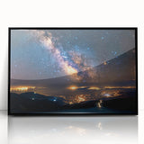 Milky Way Over City Lights | Space Canvas Prints | Night Sky Wall Art