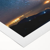 Milky Way Over City Lights | Space Canvas Prints | Night Sky Wall Art