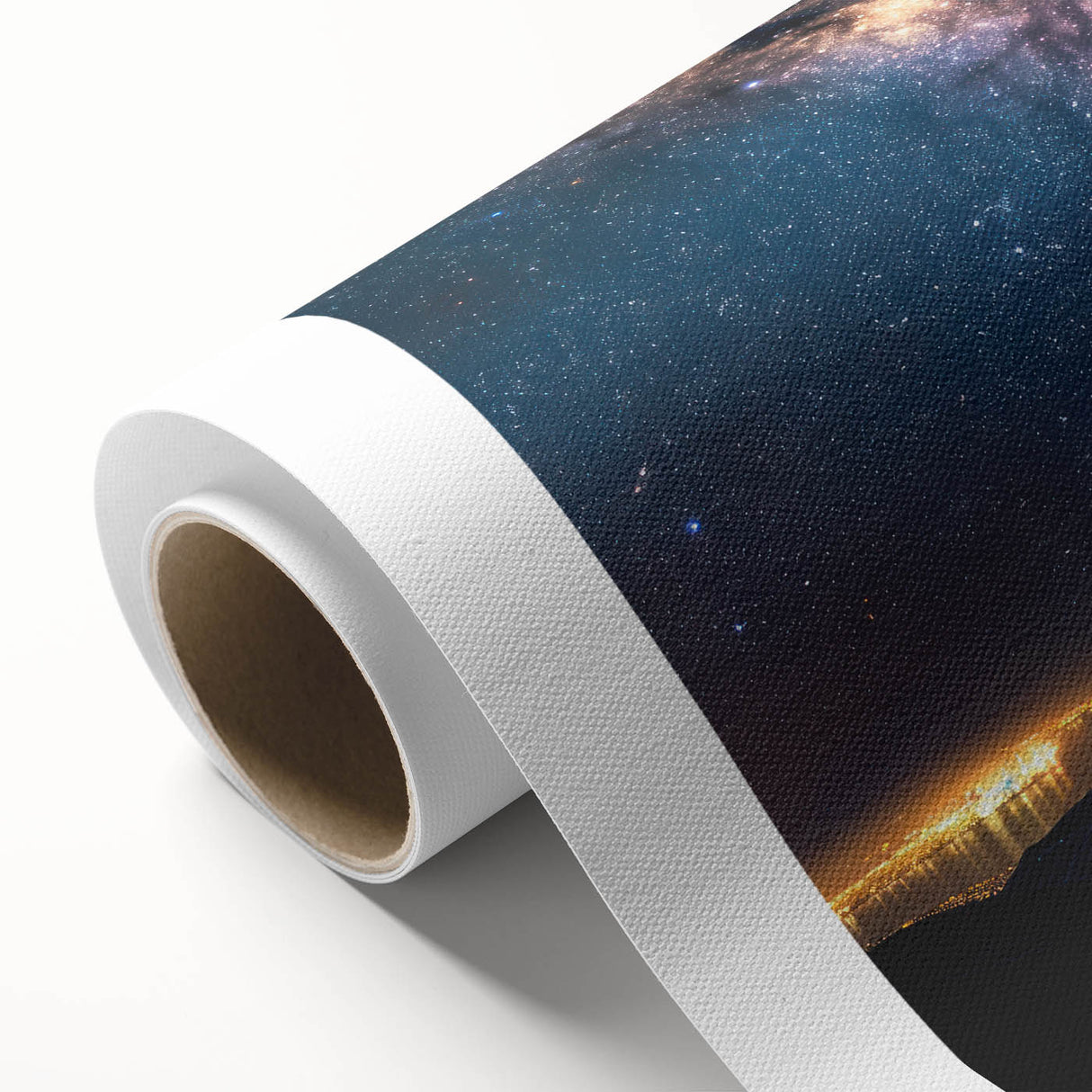 Milky Way Over City Lights | Space Canvas Prints | Night Sky Wall Art