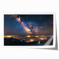 Milky Way Over City Lights | Space Canvas Prints | Night Sky Wall Art