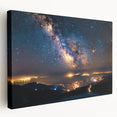 Milky Way Over City Lights | Space Canvas Prints | Night Sky Wall Art