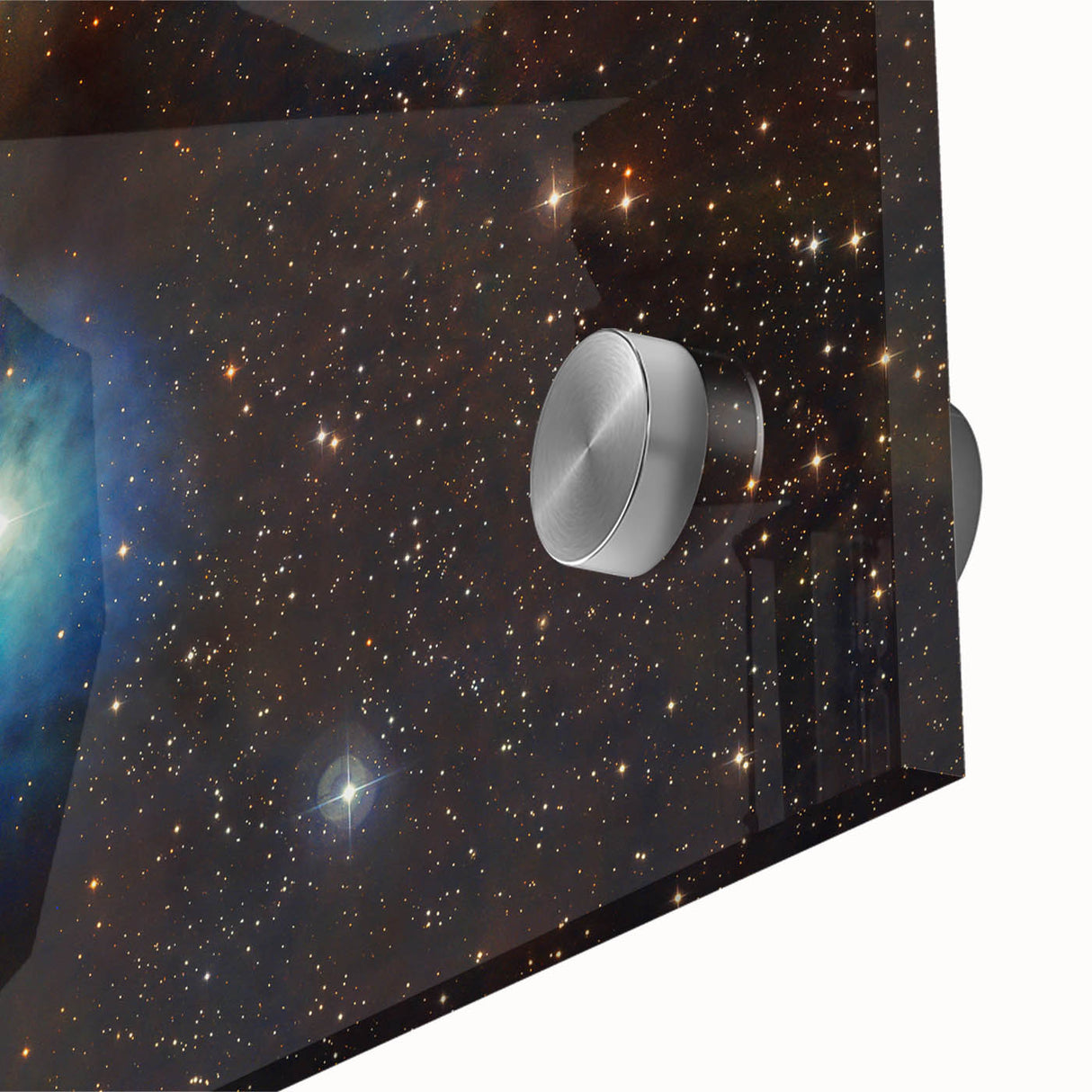 Glowing Blue Nebula Wall Art | Space Canvas Prints | Cosmic Decor