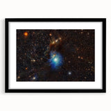Glowing Blue Nebula Wall Art | Space Canvas Prints | Cosmic Decor