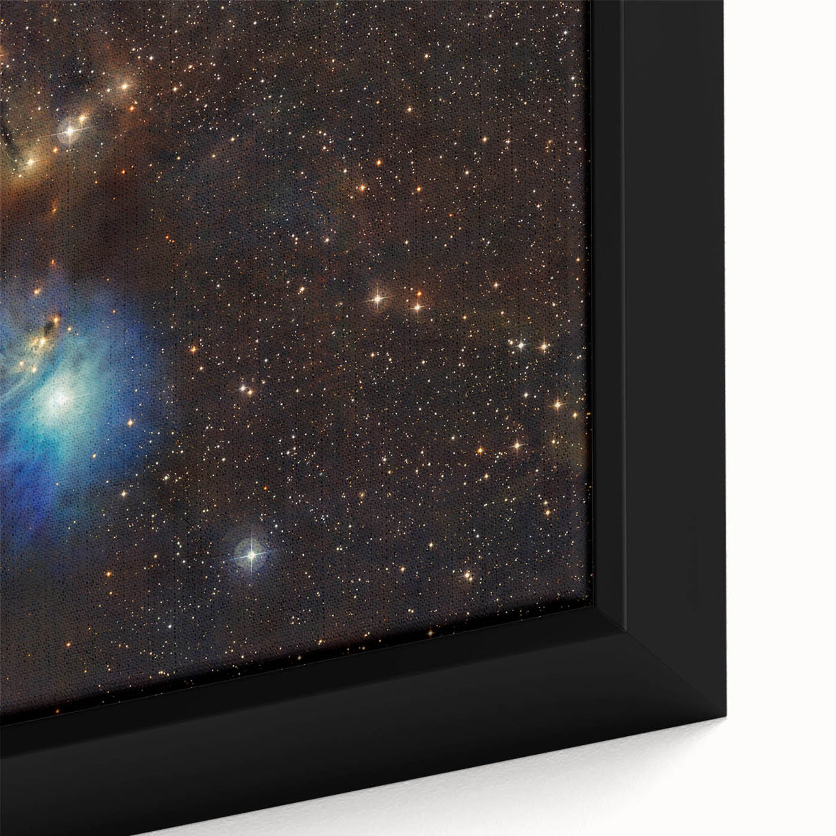 Glowing Blue Nebula Wall Art | Space Canvas Prints | Cosmic Decor