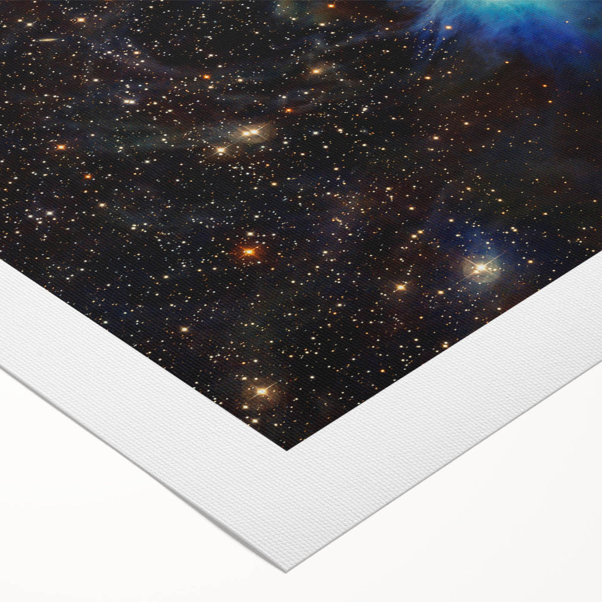 Glowing Blue Nebula Wall Art | Space Canvas Prints | Cosmic Decor