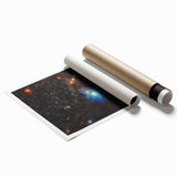 Glowing Blue Nebula Wall Art | Space Canvas Prints | Cosmic Decor