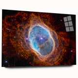 Radiant Blue Nebula Wall Art | Space Canvas Prints | Cosmic Decor