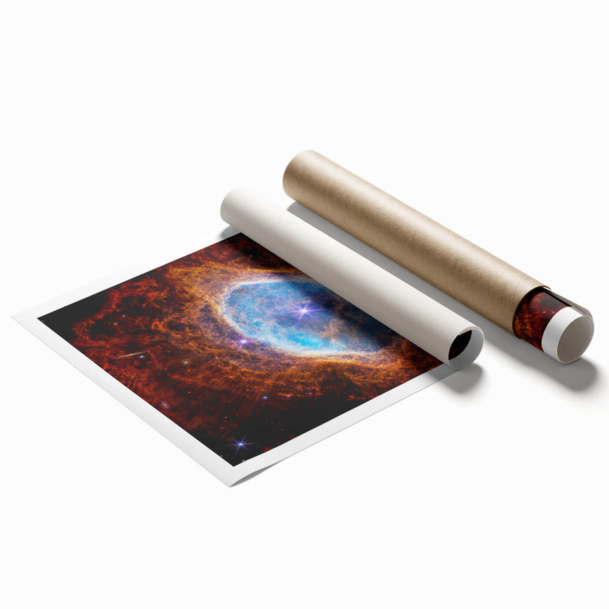 Radiant Blue Nebula Wall Art | Space Canvas Prints | Cosmic Decor