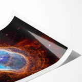 Radiant Blue Nebula Wall Art | Space Canvas Prints | Cosmic Decor