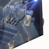 Stunning Satellite in Orbit - Cosmic Wall Decor Space-Themed Canvas Art