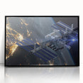 Stunning Satellite in Orbit - Cosmic Wall Decor Space-Themed Canvas Art