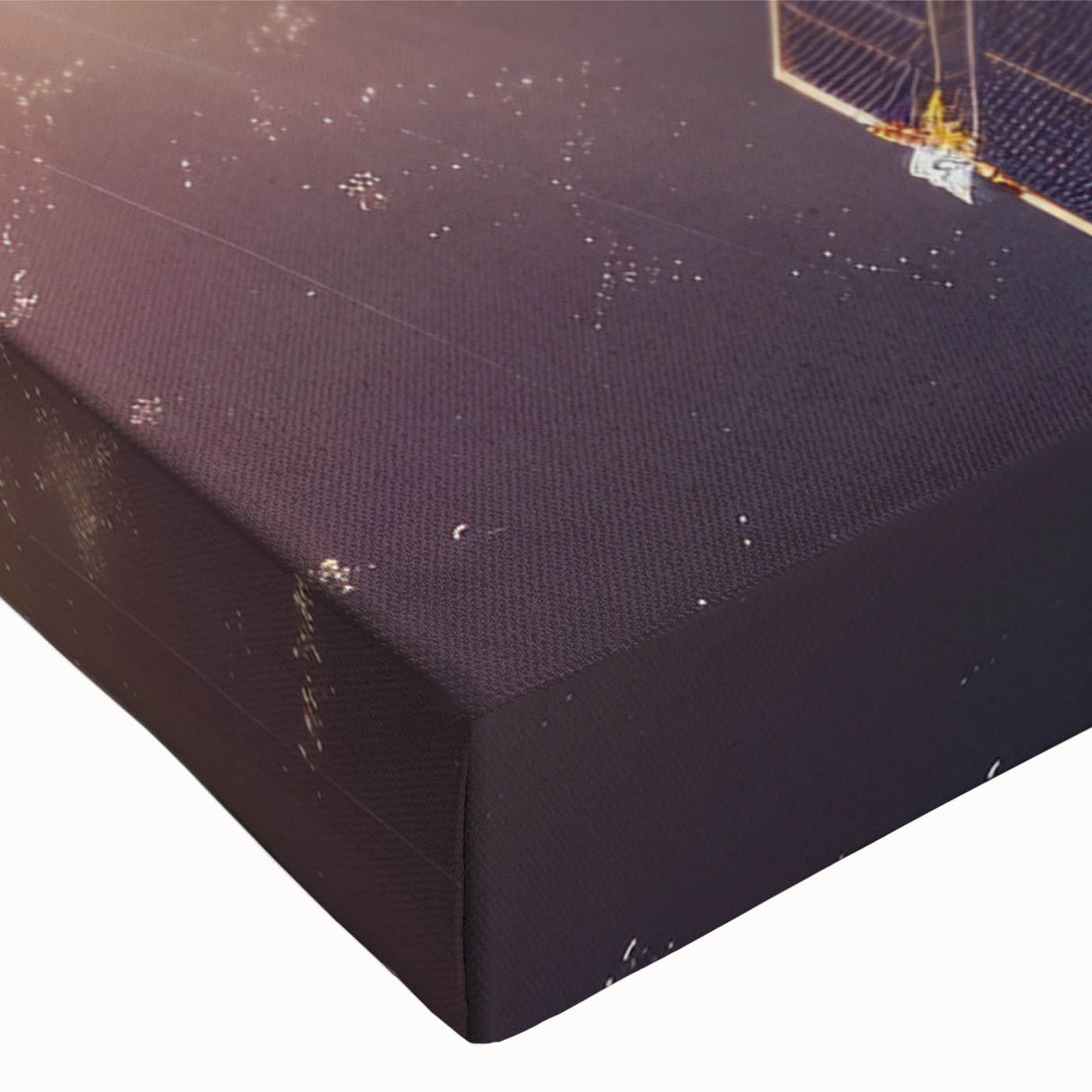 Satellite Orbiting at Sunrise - Cosmic Wall Art for Space Enthusiasts