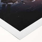 Satellite Over Earth with Sunrise - Stunning Cosmic Wall Art Decor