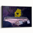 Satellite with Golden Reflector - Cosmic Space Wall Art for Home Decor