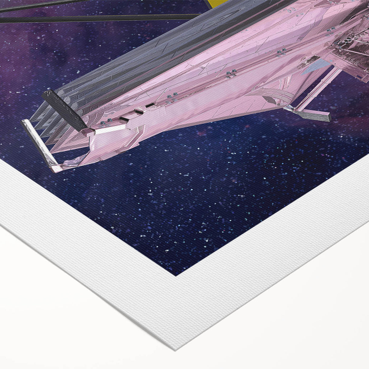 Satellite with Golden Reflector - Cosmic Space Wall Art for Home Decor