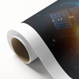 Satellite Over Earth - Stunning Space-Themed Canvas Art for Home Decor