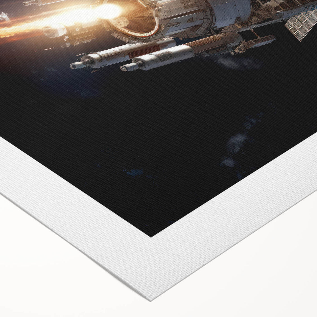Satellite Launch Over Earth - Space-Themed Wall Art for Home Decor