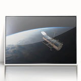 Satellite Orbiting Earth - Stunning Cosmic Wall Art for Home Decor