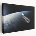 Satellite Orbiting Earth - Stunning Cosmic Wall Art for Home Decor