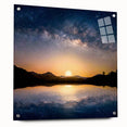 Cosmic Night Sky Reflection Art - Space-Themed Celestial Wall Decor