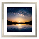 Cosmic Night Sky Reflection Art - Space-Themed Celestial Wall Decor