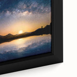 Cosmic Night Sky Reflection Art - Space-Themed Celestial Wall Decor