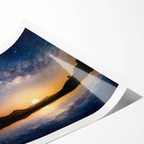 Cosmic Night Sky Reflection Art - Space-Themed Celestial Wall Decor