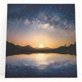 Cosmic Night Sky Reflection Art - Space-Themed Celestial Wall Decor