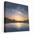 Cosmic Night Sky Reflection Art - Space-Themed Celestial Wall Decor