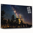 Starry Forest Sky Art - Milky Way Galaxy Wall Decor for Nature Lovers