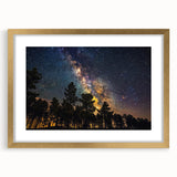 Starry Forest Sky Art - Milky Way Galaxy Wall Decor for Nature Lovers